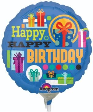 Happy Birthday Presents- Blue